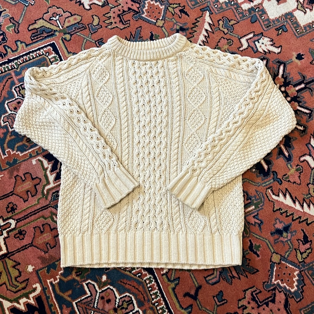 LLBean Signature Cable Knit Cotton Sweater